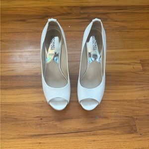 Michael Kors white stiletto pumps